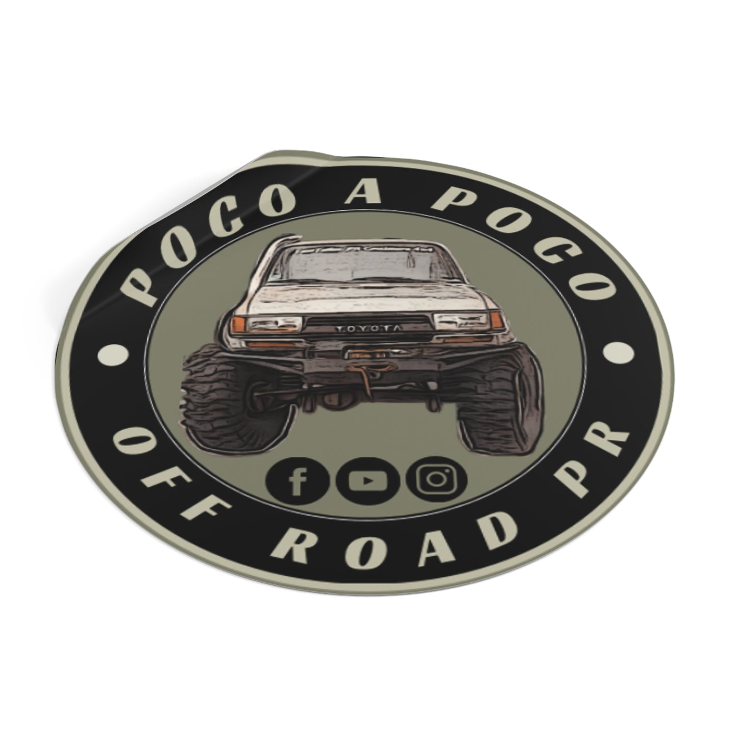 Poco A Poco Round Vinyl Sticker