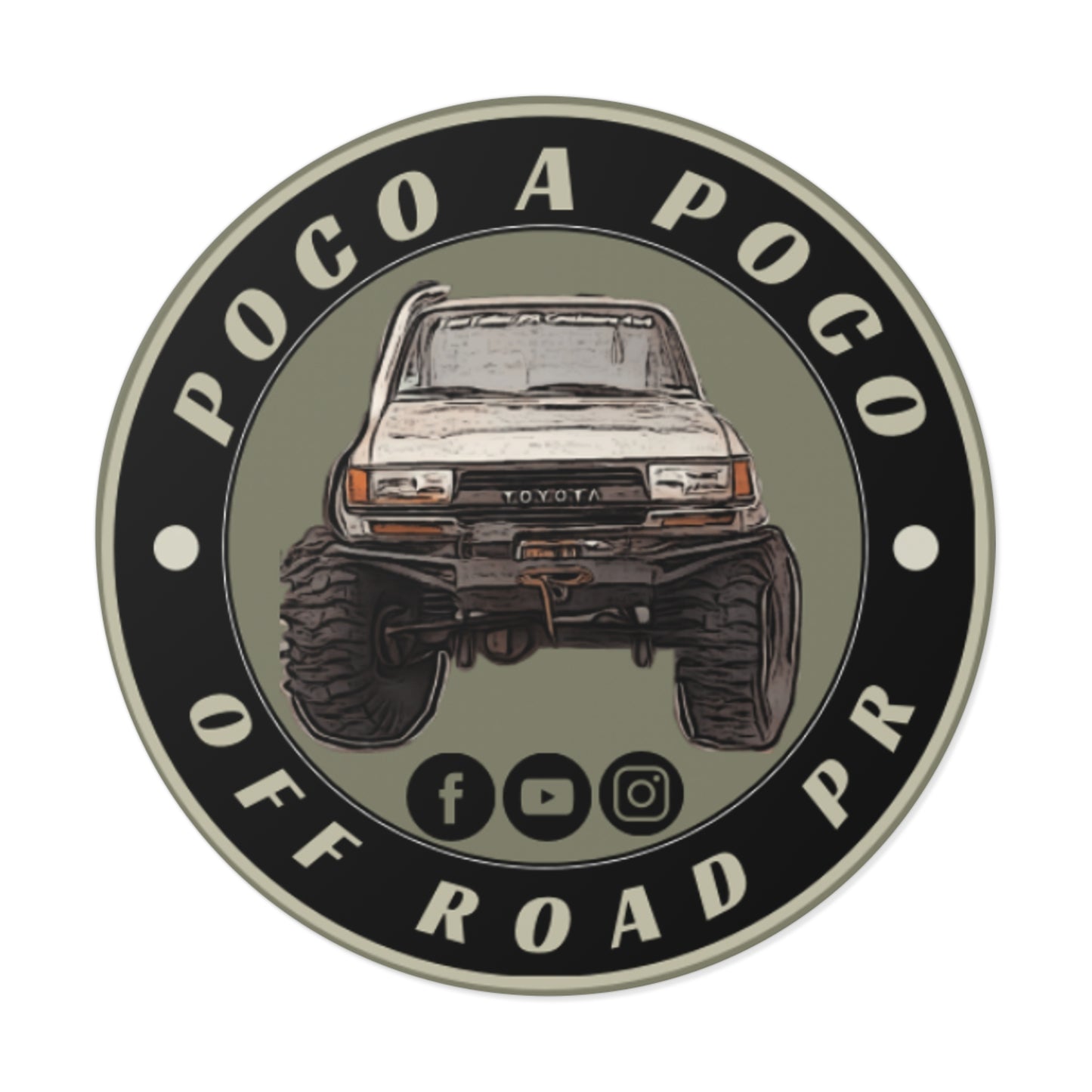 Poco A Poco Round Vinyl Sticker