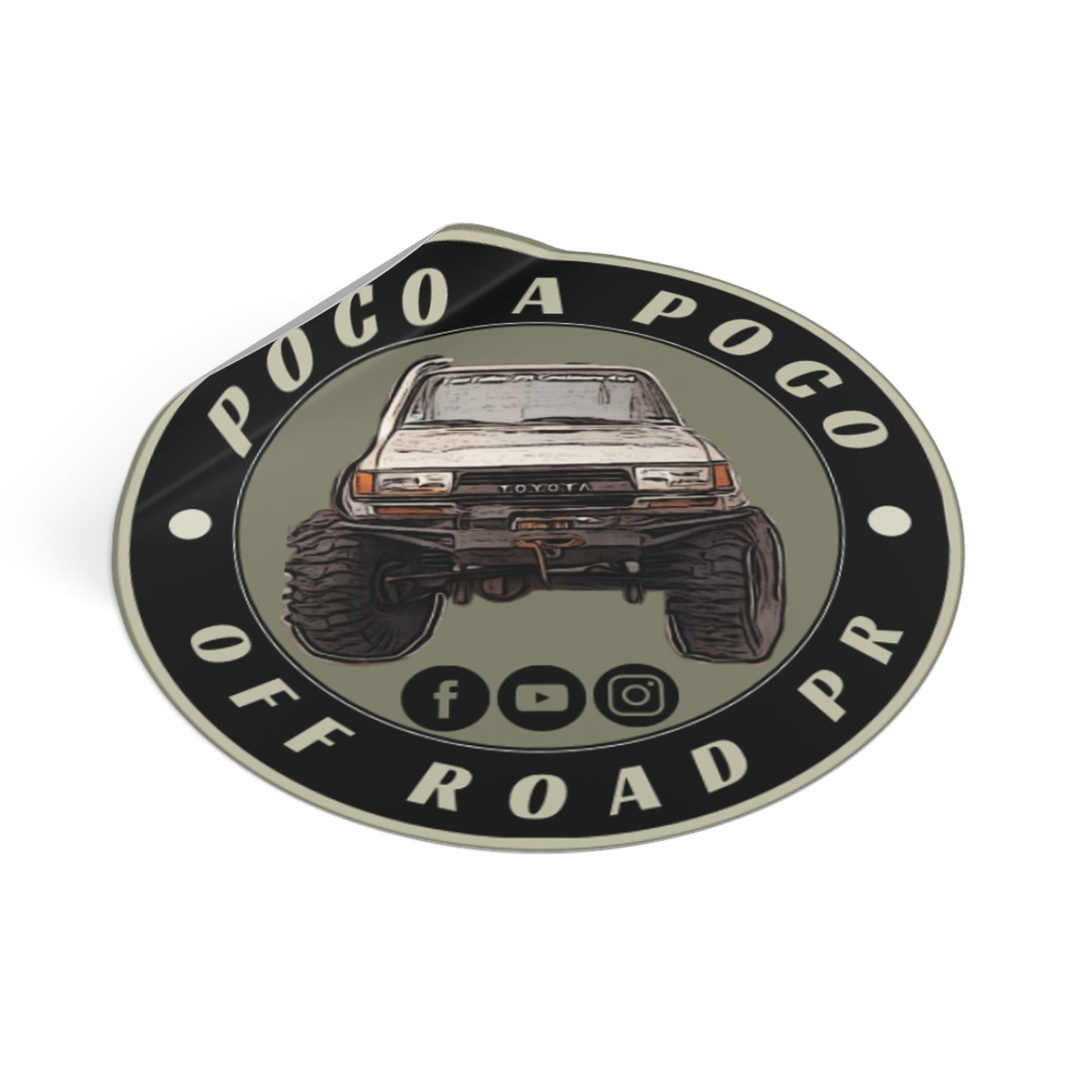 Poco A Poco Round Vinyl Sticker