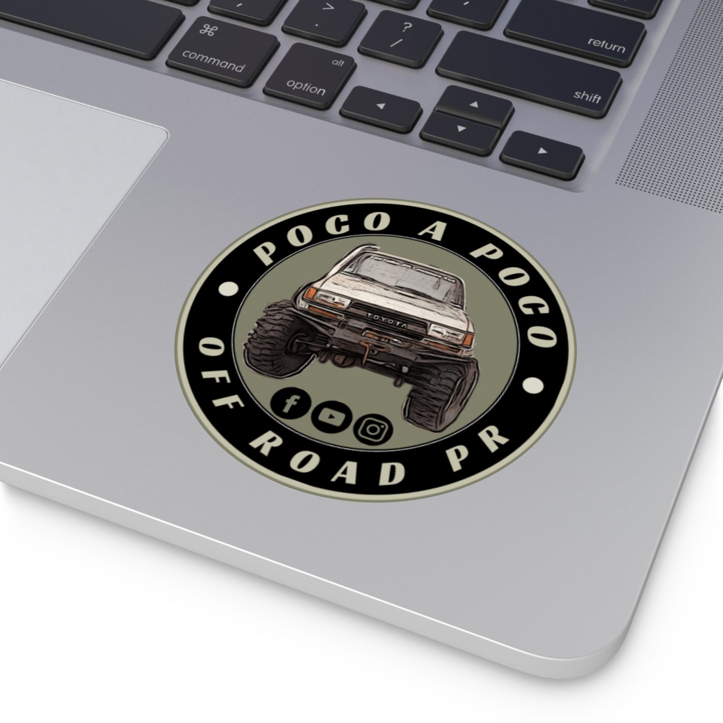 Poco A Poco Round Vinyl Sticker