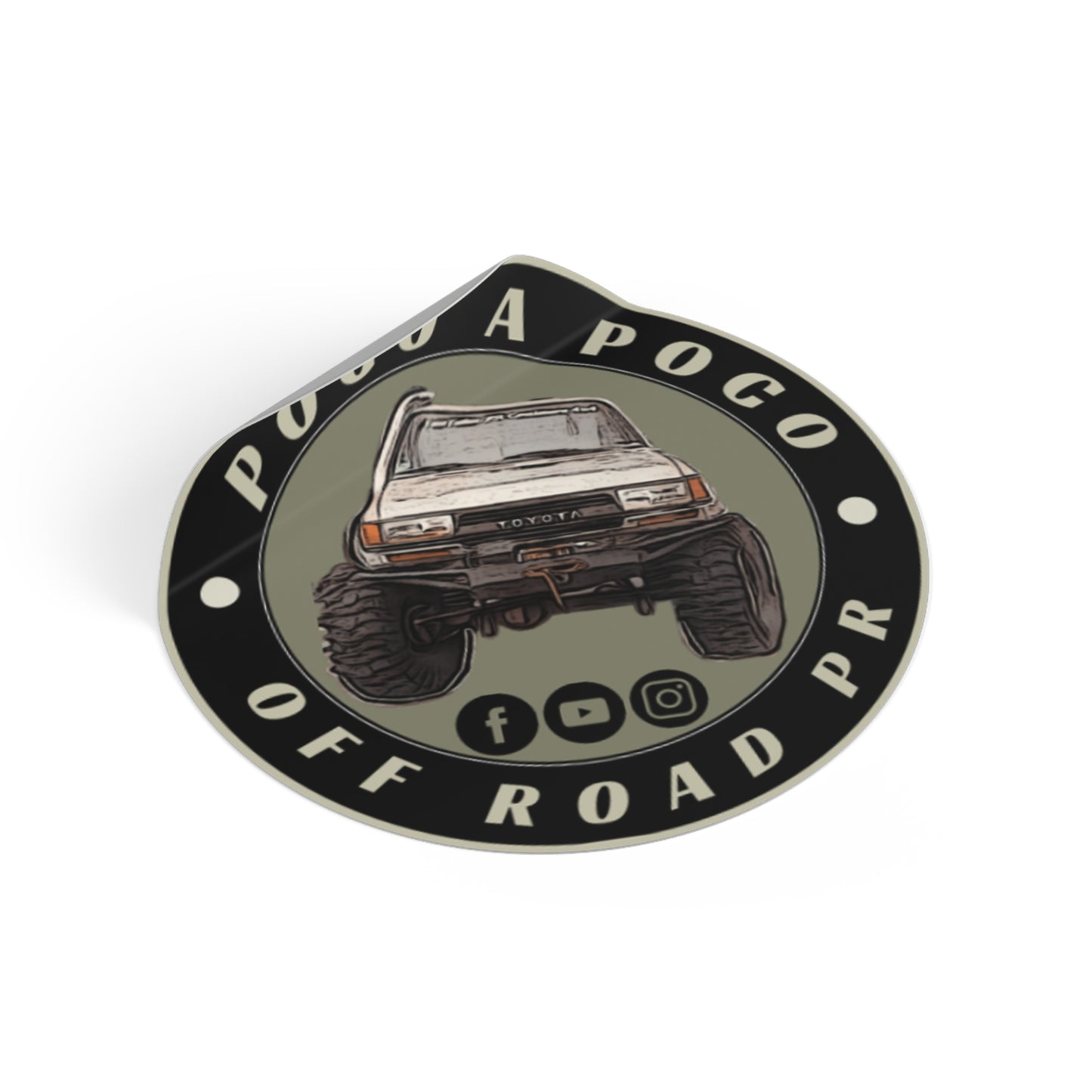 Poco A Poco Round Vinyl Sticker