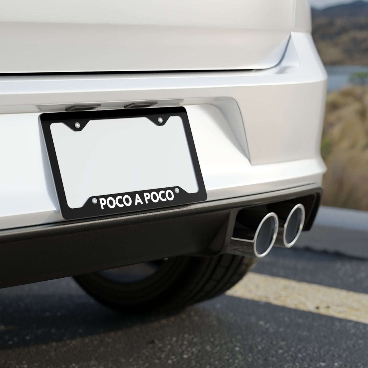 Poco A Poco Metal License Plate Frame