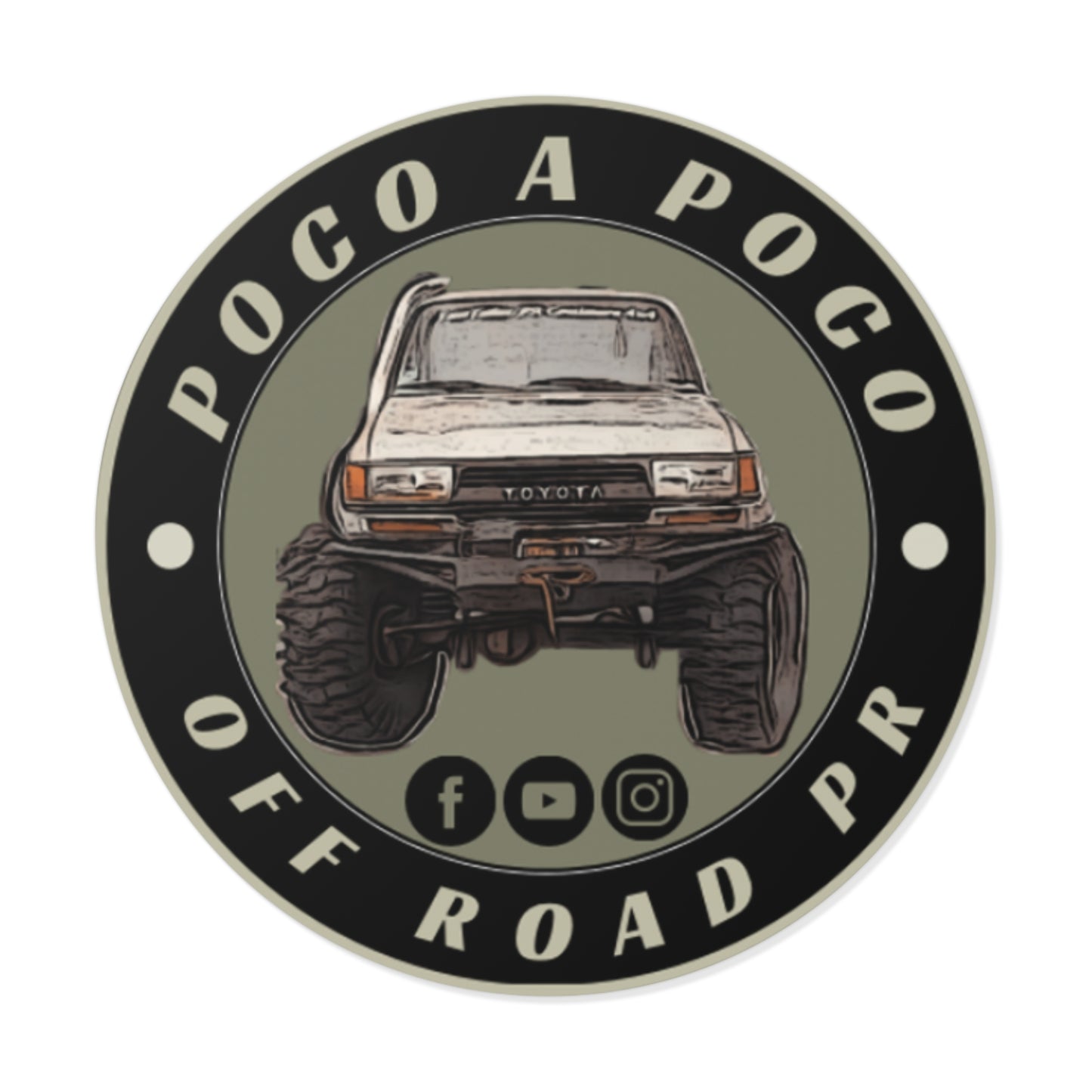 Poco A Poco Round Vinyl Sticker